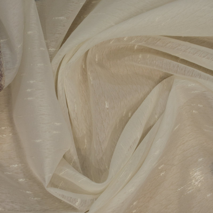 Perdea Velaria de bucatarie ploita ivoire si tafta bej, 390x140 cm [3]