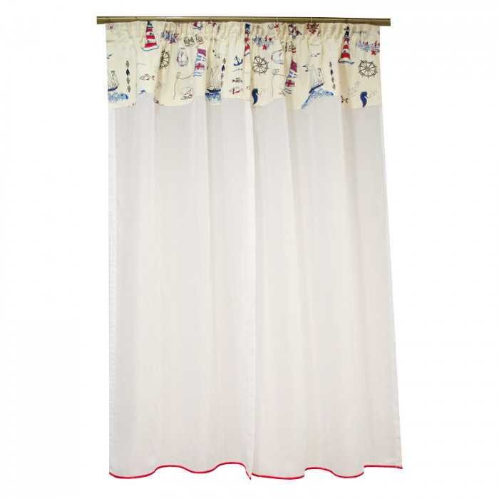 Perdea Velaria de bucatarie navigator, cu esarfe 150x155 cm [2]