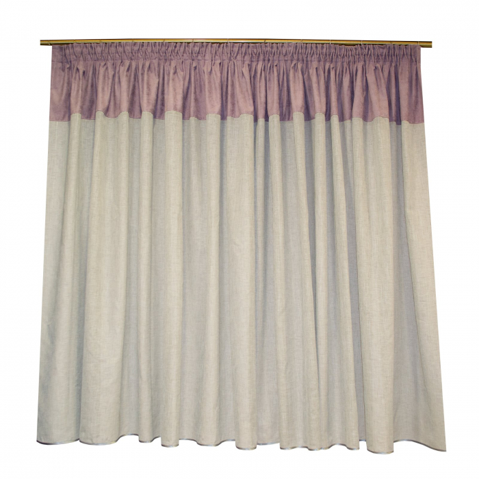 Perdea Velaria in gri cu esarfe, 400x155 cm [3]