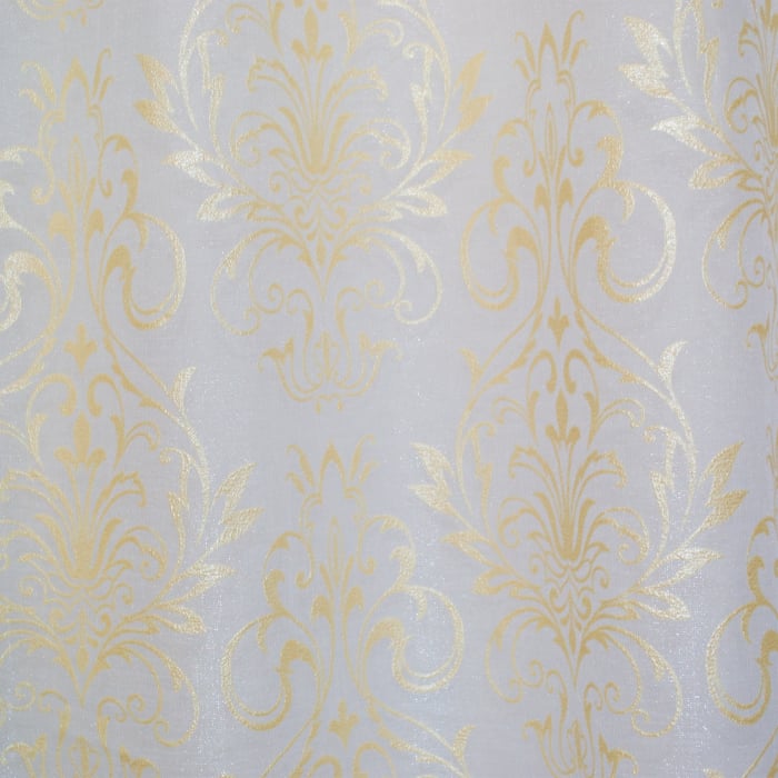 Perdea Velaria in alb cu imprimeu baroc auriu, 180x150 cm [2]