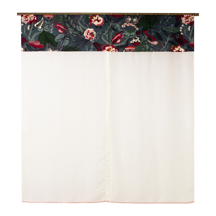 Perdea Velaria din in ivoire cu flori, 140x170 cm [3]
