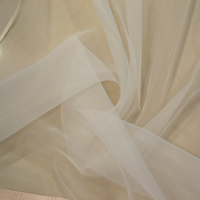 Perdea Velaria organza ivoire cu tafta romburi, 350x170 cm [2]