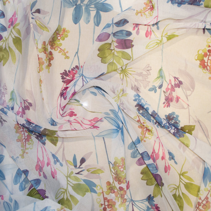 Perdea Velaria floral albastru, 140x215 cm [2]