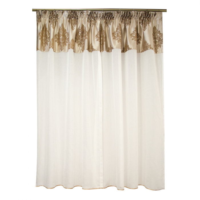 Perdea Velaria imperium crem cu esarfe, 225x165 cm [2]