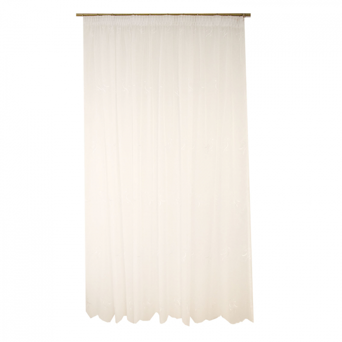 Perdea Velaria voal alb brodat, 290x245 cm [3]