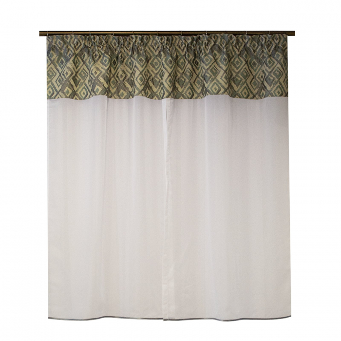 Perdea Velaria ivoire cu tafta romburi, 150x140 cm [1]