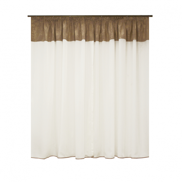 Perdea Velaria voal ivoire si asos bej, 300x155 cm [3]