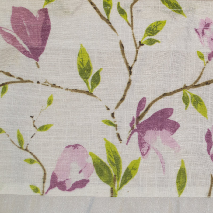 Perdea Velaria in ivoire cu flori, 110x135 cm [2]