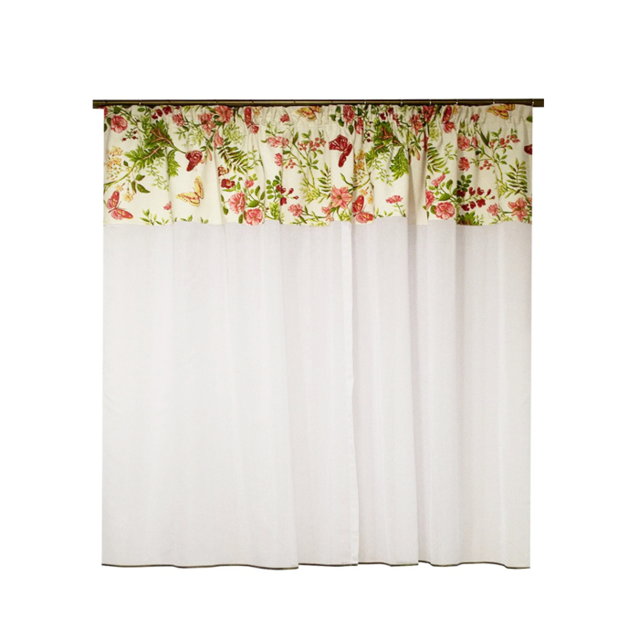 Perdea Velaria in alb cu fluturi, 220x160 cm [2]