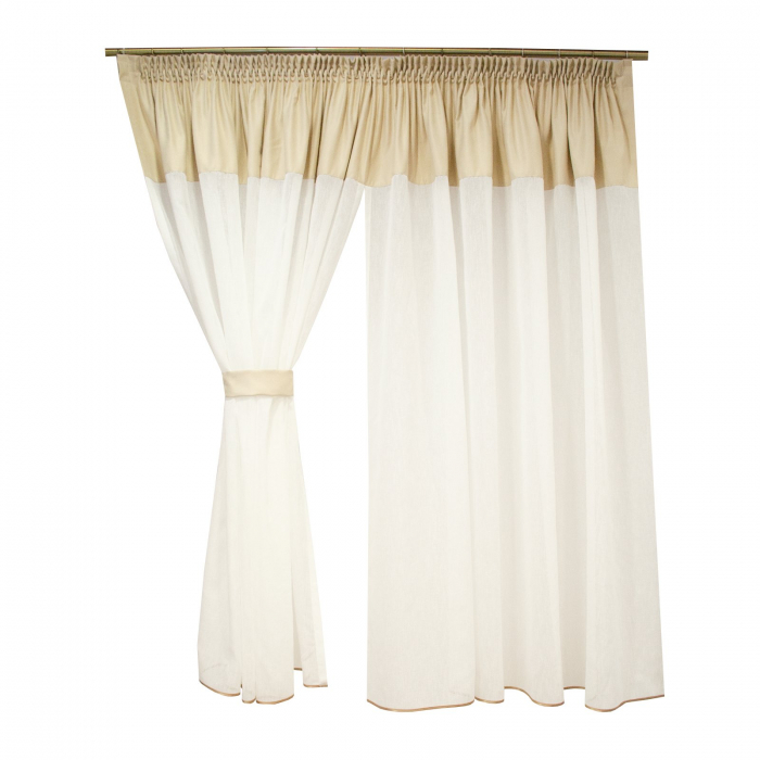 Perdea Velaria de bucatarie ivory, 385x145 cm [3]