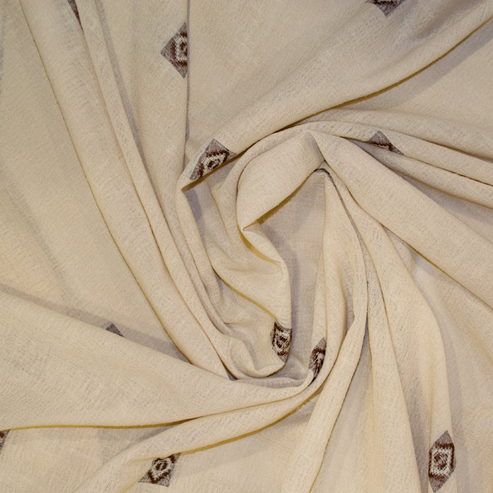 Perdea Velaria in bej cu patratele, 260x175 cm [2]