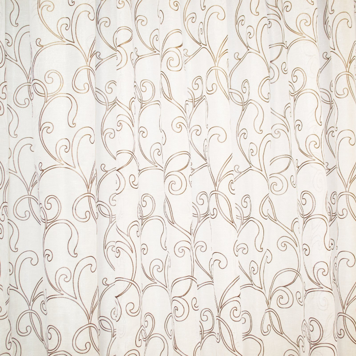 Perdea Velaria in alb cu imprimeu arabesc, 330x160 cm [2]
