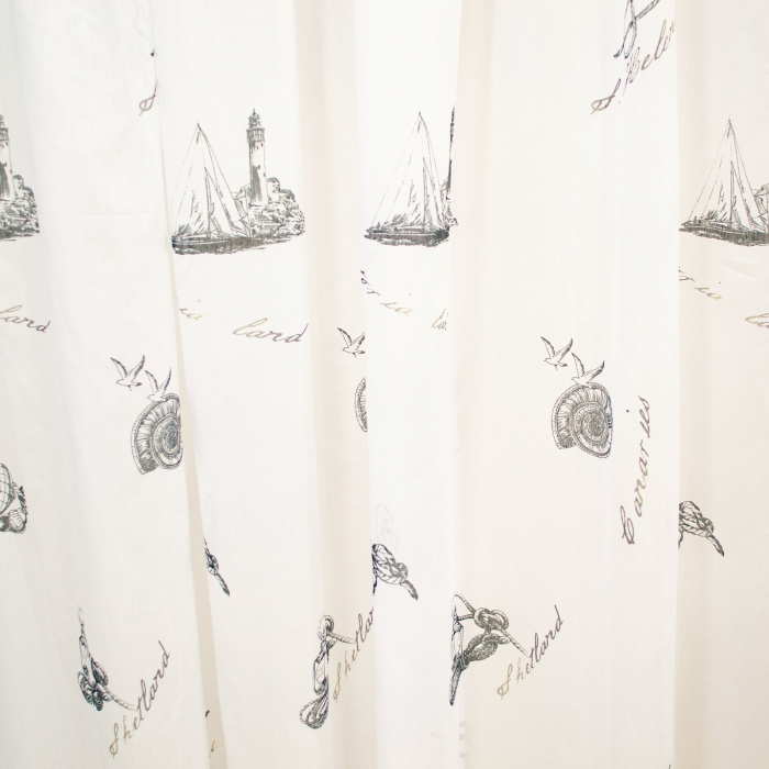 Perdea Velaria alba cu imprimeu marin, gri, 310x245 cm [3]
