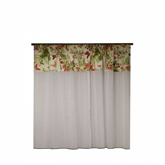 Perdea Velaria in alb cu fluturi, 220x140 cm [2]