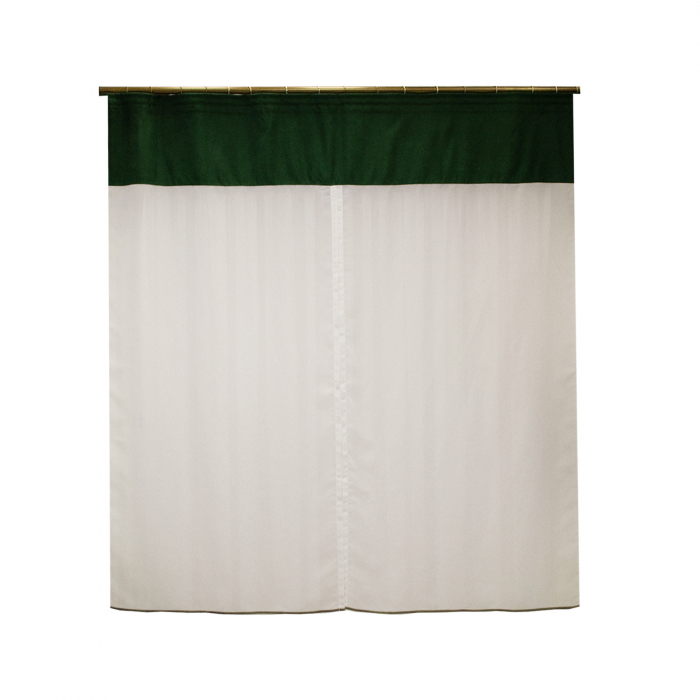 Perdea Velaria voal alb  si suet verde, 180x185 cm [2]