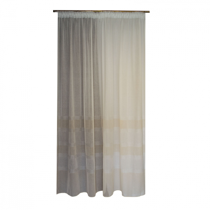 Perdea Velaria in alb dungi bej, 240x240 cm [3]