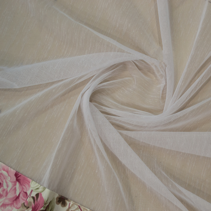 Perdea Velaria in alb si  trandafiri roz, 100x150 cm [2]