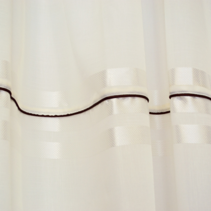 Perdea Velaria in ivoire cu dungi orizontale, 255x155 cm [2]