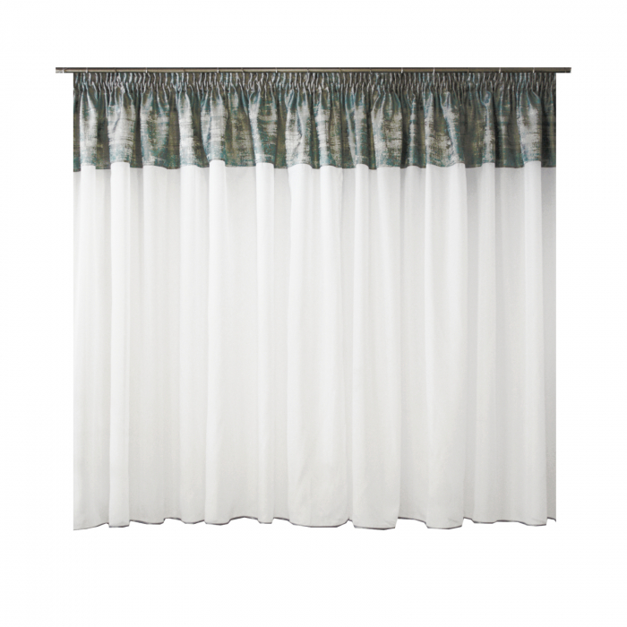 Perdea Velaria in easy alb cu turcoaz, 450x150 cm [2]