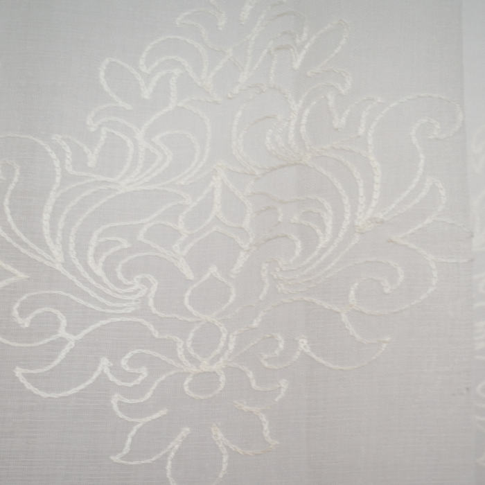 Perdea Velaria in alb cu imprimeu baroc brodat, 335x140 cm [2]