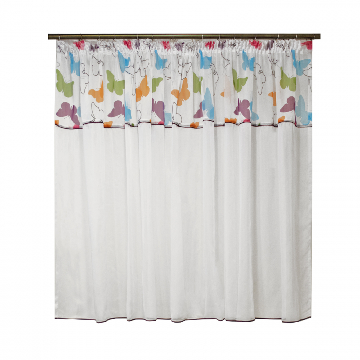Perdea Velaria in cu fluturi mov, 340x150 cm [1]