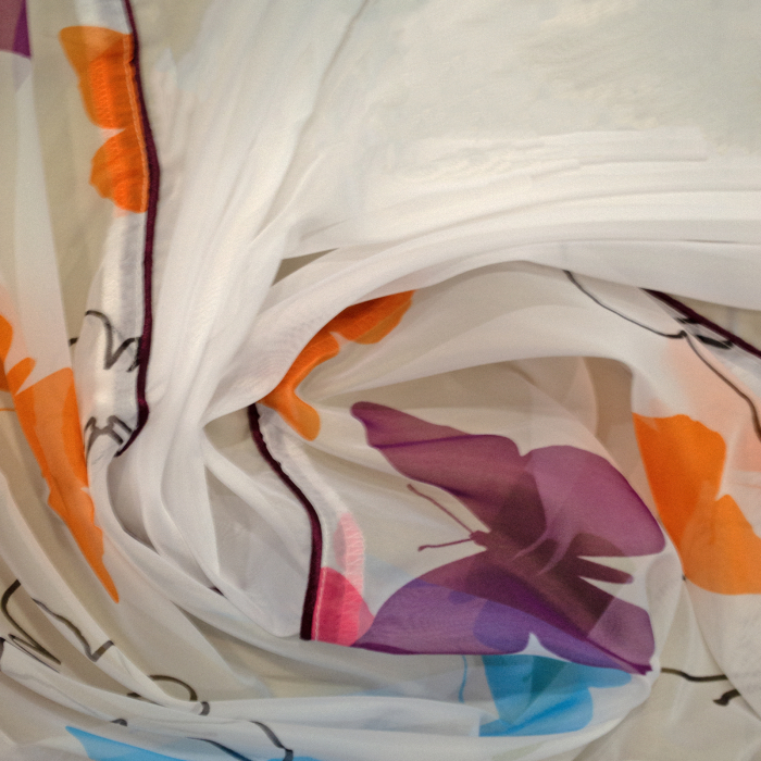 Perdea Velaria in cu fluturi mov, 340x150 cm [2]