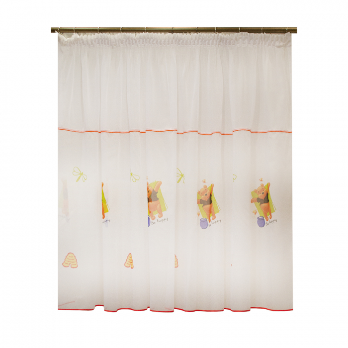 Perdea Velaria voal alb Winnie the Pooh, 260x145 cm [1]