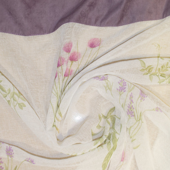Perdea Velaria in cu imprimeu lavanda, 225 x 155 cm [2]