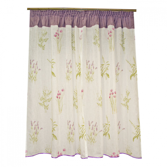 Perdea Velaria in cu imprimeu lavanda, 225 x 155 cm [3]