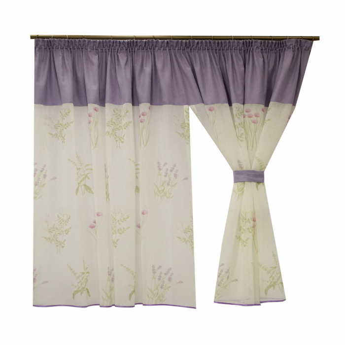 Perdea Velaria in cu imprimeu lavanda, 295x145 cm [2]
