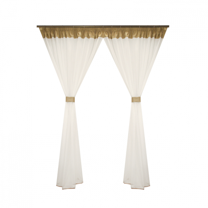 Perdea Velaria voal muss ivoire, 360x215 cm [1]