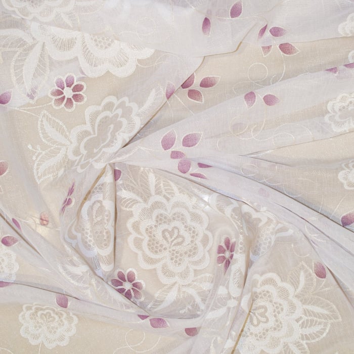 Perdea Velaria in flori mov, 300x245 cm [2]