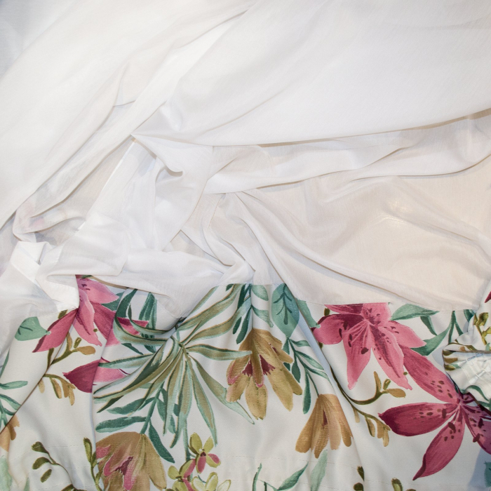 Perdea Velaria alba cu esarfe, 355x170 cm [2]