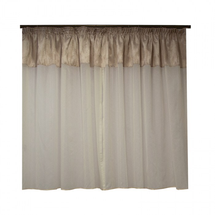 Perdea Velaria ploita ivoire, 350x150 cm [2]