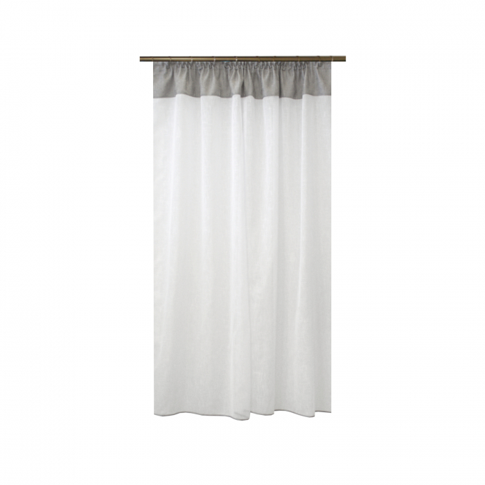 Perdea Velaria in hard alb si tafta gri, 280x187 cm [2]