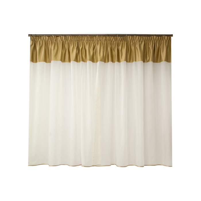 Perdea Velaria in ivoire cu tafta bej, 300x150 cm [2]