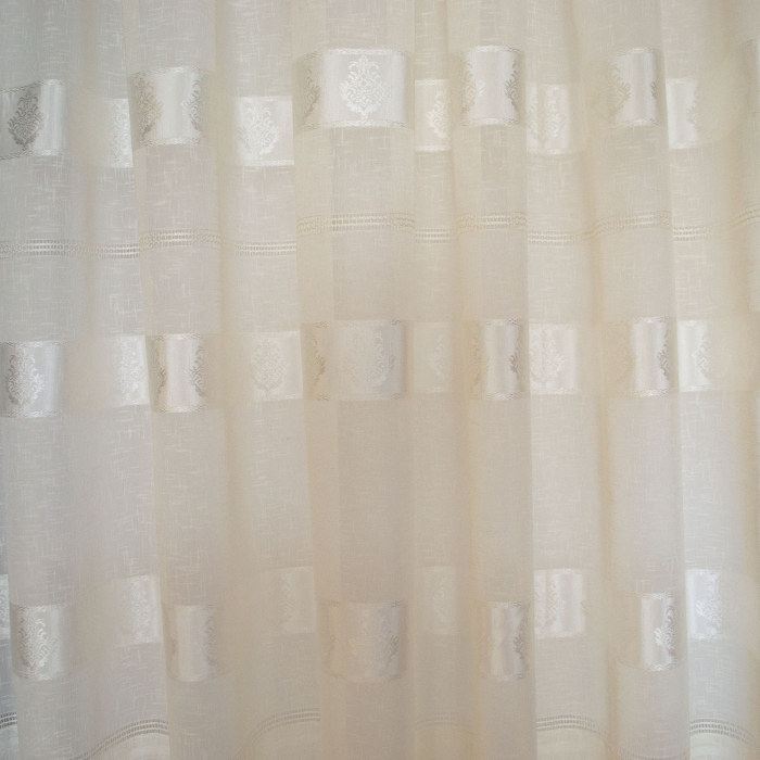Perdea Velaria in ivoire cu dungi, 400x180 cm [5]