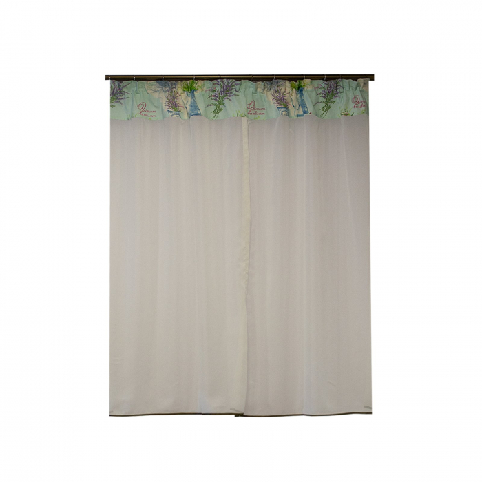 Perdea Velaria voal ivoire cu lavanda, 160x155 cm [2]