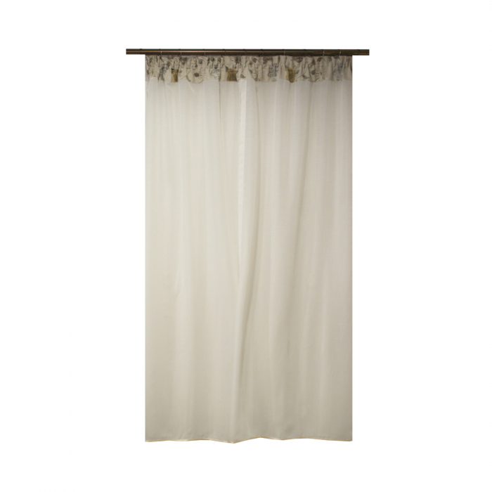 Perdea Velaria in ivoire cu flori, 160x175 cm [2]
