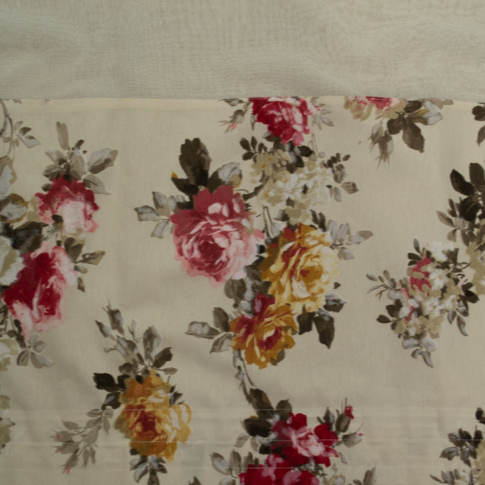 Perdea Velaria in ivoire cu flori, 130x145 cm [2]