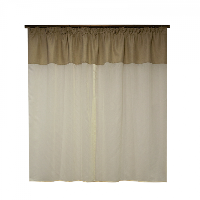 Perdea Velaria  in ivoire si tafta bej, 180x145 cm [1]