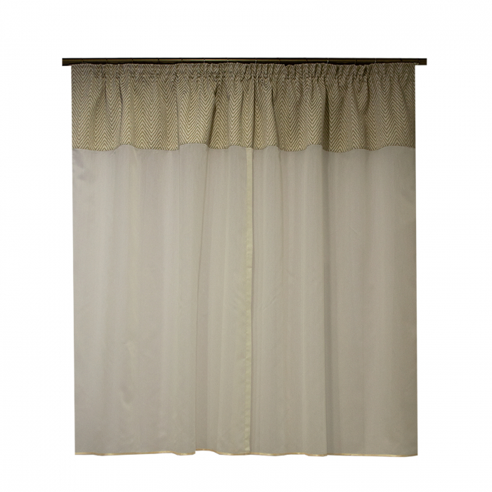 Perdea Velaria  in ivoire si tafta bej, 155x145 cm [2]
