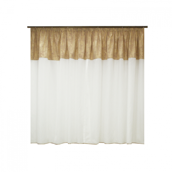 Perdea Velaria  in ivoire si asos bej, 330x145 cm [2]