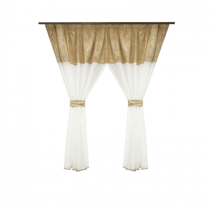 Perdea Velaria  in ivoire si asos bej, 330x145 cm [1]