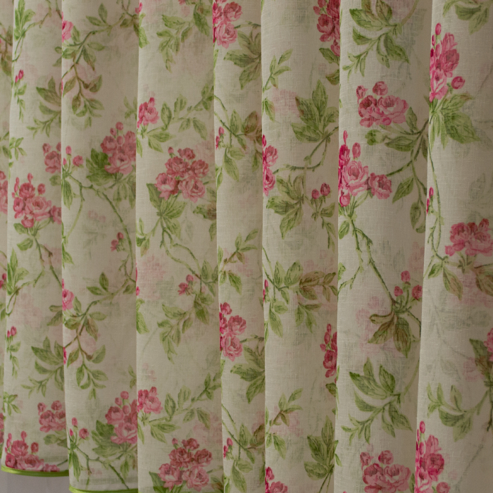 Perdea Velaria in ivory cu flori, 460x155 cm [2]