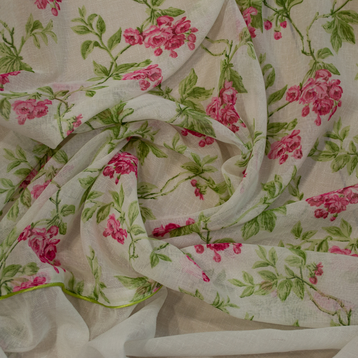 Perdea Velaria in ivory cu flori, 460x155 cm [3]