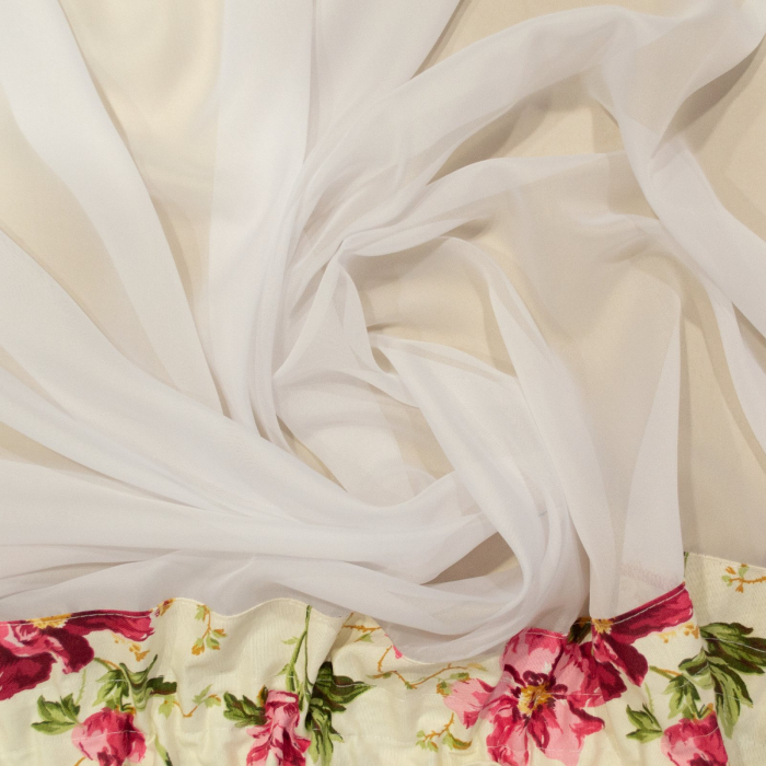 Perdea Velaria alba cu flori rosii, 360x185 cm [2]