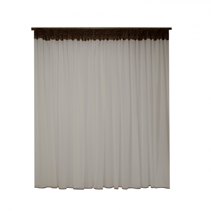 Perdea Velaria in ivoire cu tafta wenge, 470x180 cm [1]