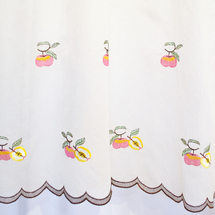 Perdea Velaria inisor alb cu imprimeu mere, 145 x 220 cm [3]