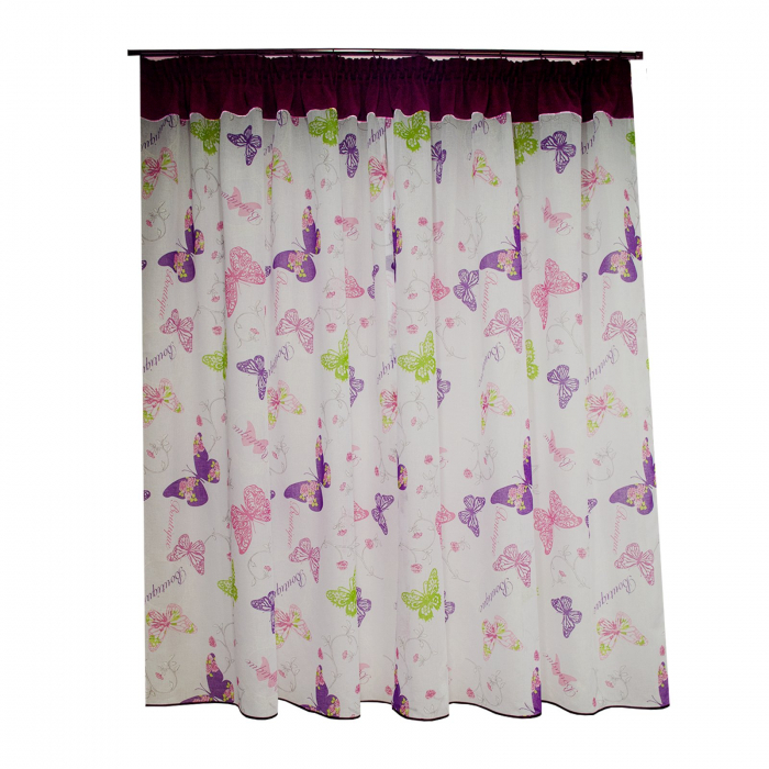 Perdea Velaria fluturi mov, 180x155 cm [3]
